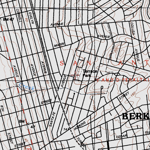 Topographic Map of Terrace Point, CA