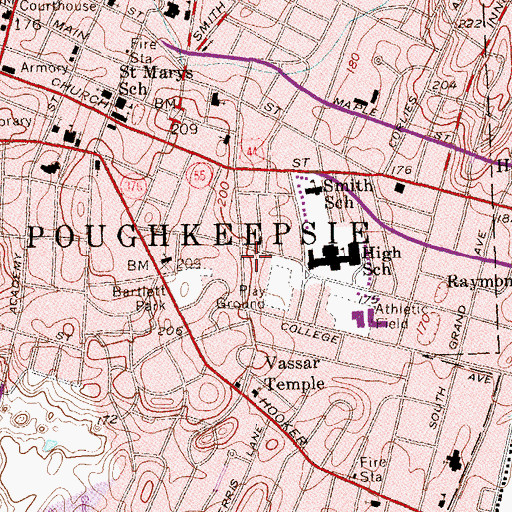 Topographic Map of New Beginnings Church, NY