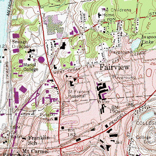 Topographic Map of Sadlier Nurses Home, NY