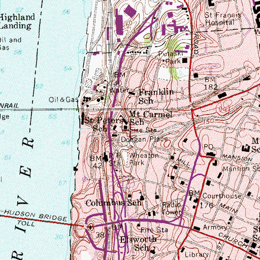 Topographic Map of Cataract Steamer Company Number 4 (historical), NY