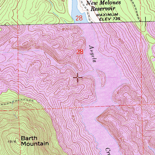 Topographic Map of Texas Charley Gulch, CA