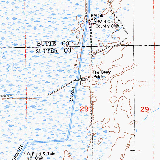 Topographic Map of The Berry Patch, CA