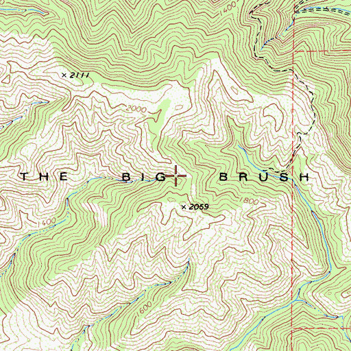 Topographic Map of The Big Brush, CA