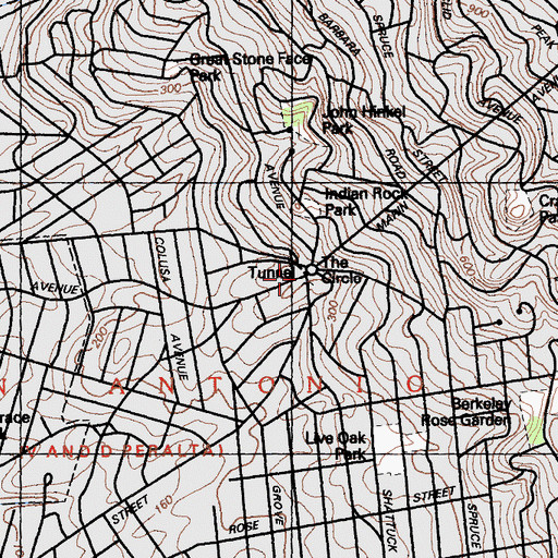 Topographic Map of The Circle, CA