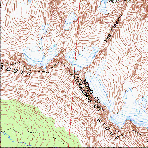 Topographic Map of The Cleaver, CA