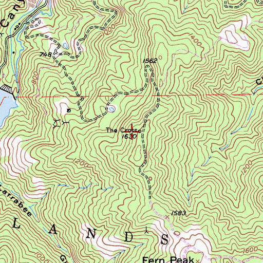 Topographic Map of The Cross, CA