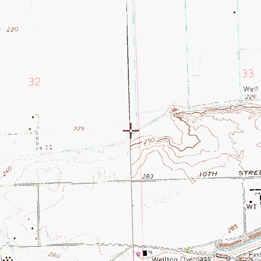 Topographic Map of Wellton Lateral 7.7, AZ
