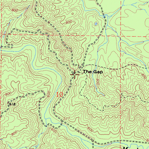 Topographic Map of The Gap, CA