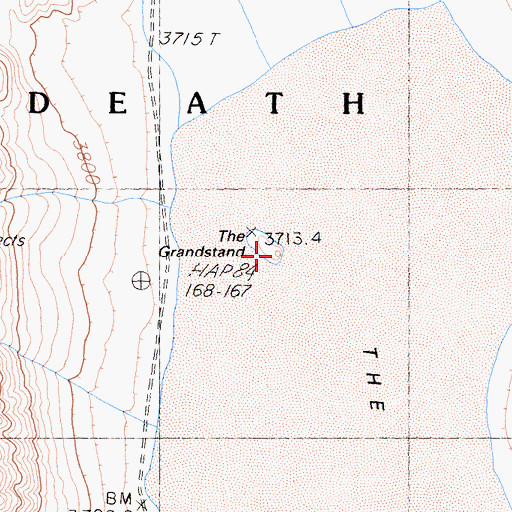 Topographic Map of The Grandstand, CA