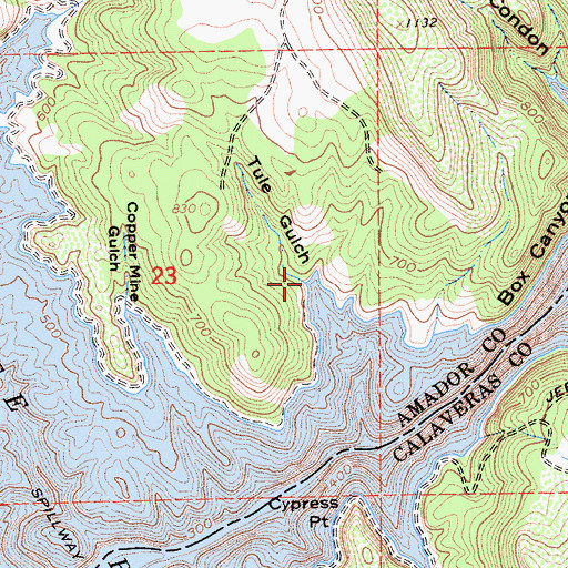 Topographic Map of The Gulch, CA