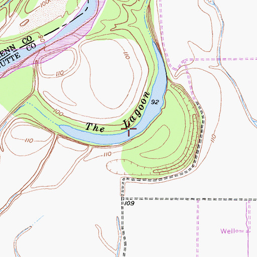 Topographic Map of The Lagoon, CA