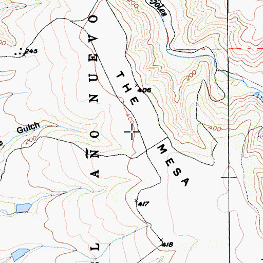 Topographic Map of The Mesa, CA