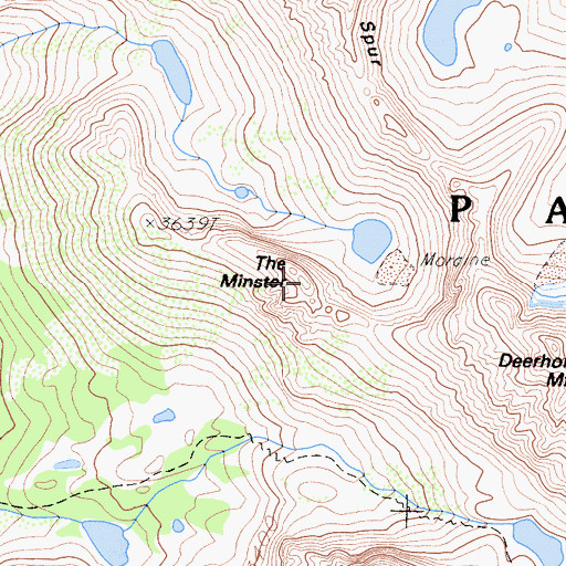 Topographic Map of The Minster, CA