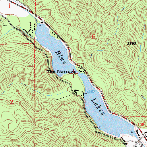 Topographic Map of The Narrows, CA