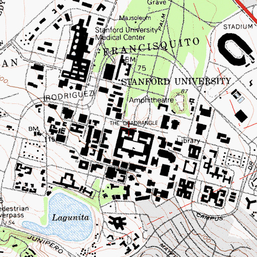 Topographic Map of The Quadrangle, CA