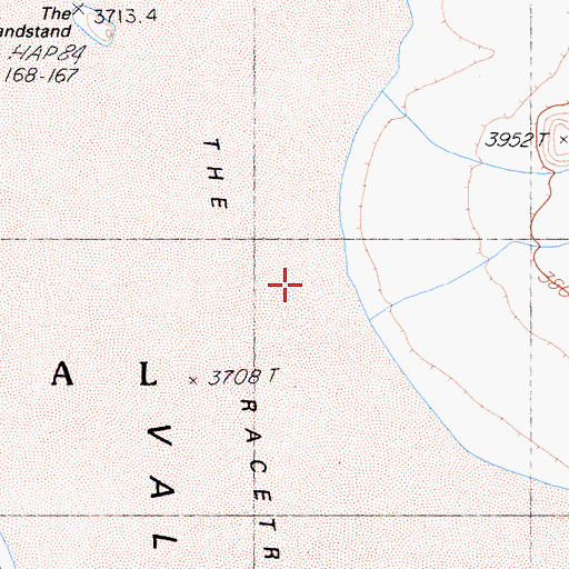 Topographic Map of The Racetrack, CA
