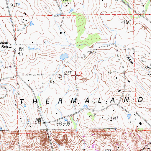 Topographic Map of Thermalands, CA