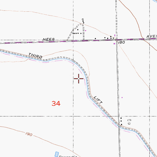Topographic Map of Third Lift Canal, CA