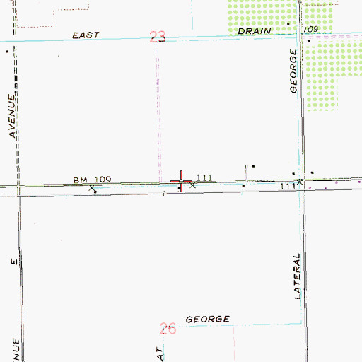 Topographic Map of Yocum Lateral, AZ