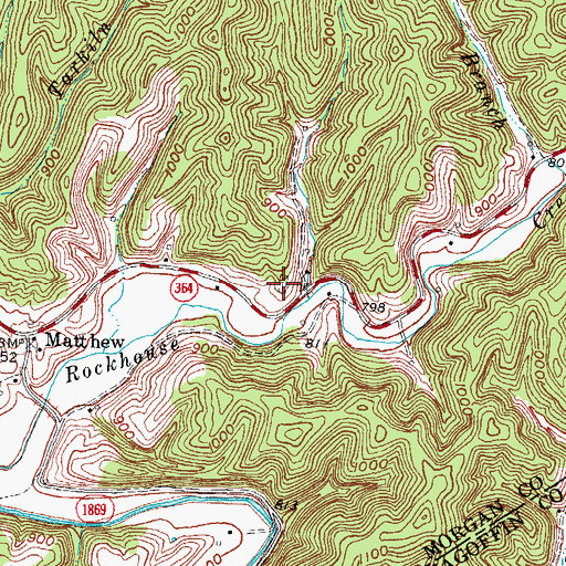 Topographic Map of Brown Cemetery, KY