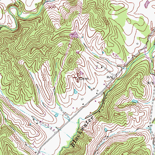 Topographic Map of Cole Cemetery, KY