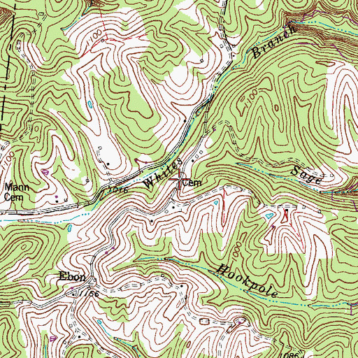 Topographic Map of Higgins Cemetery, KY