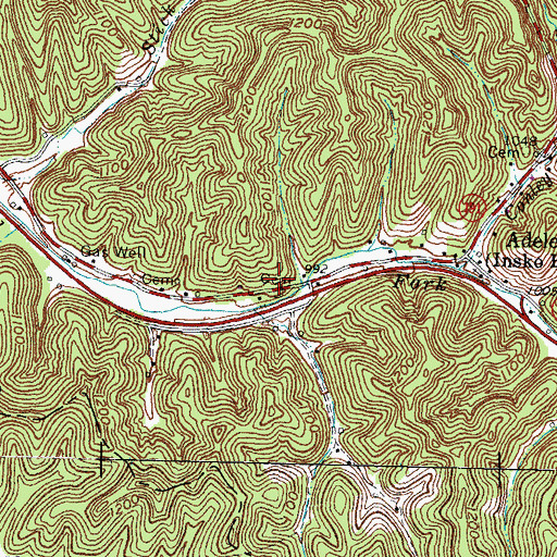 Topographic Map of Taulbee Cemetery, KY
