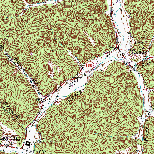 Topographic Map of Rockcastle Baptist Church, KY