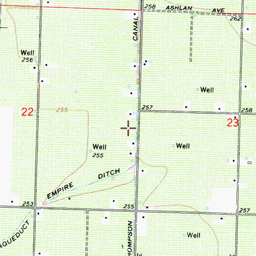 Topographic Map of Thompson Canal, CA