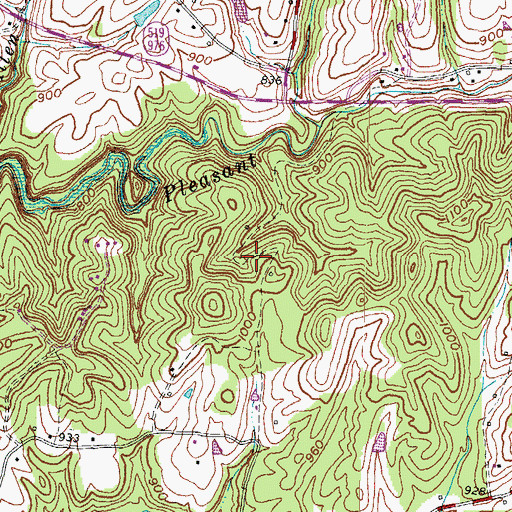 Topographic Map of Fannin (historical), KY