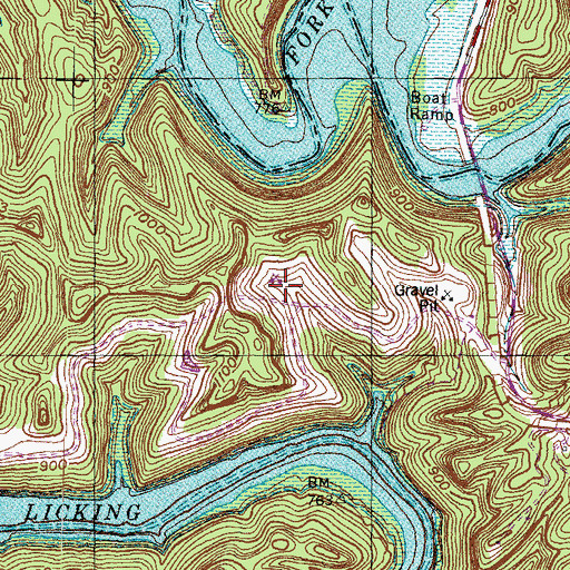 Topographic Map of Hickory Grove (historical), KY