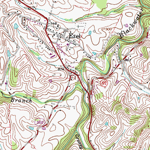 Topographic Map of Jericho (historical), KY
