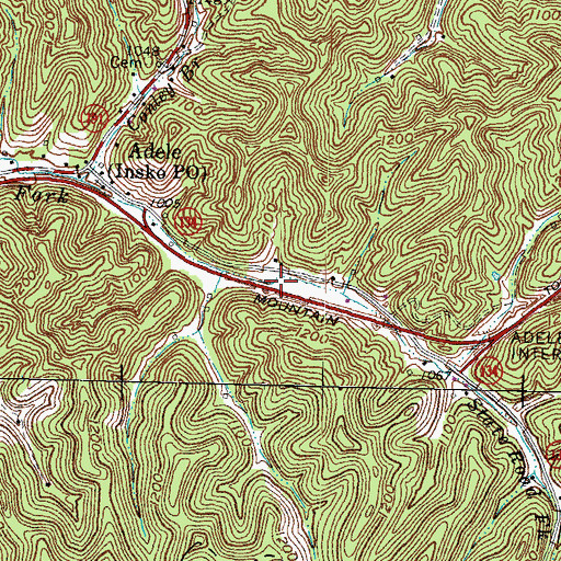 Topographic Map of Road Fork (historical), KY