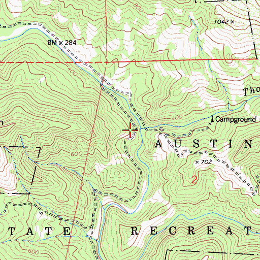 Topographic Map of Thompson Creek, CA