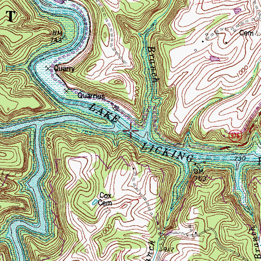 Topographic Map of Arnette Post Office (historical), KY