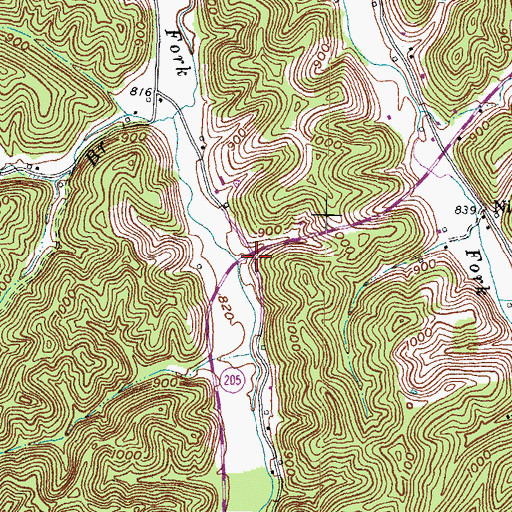 Topographic Map of Demund Post Office (historical), KY