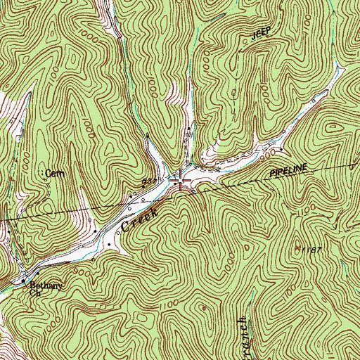 Topographic Map of Elamton Post Office (historical), KY