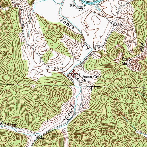 Topographic Map of Forest Post Office (historical), KY