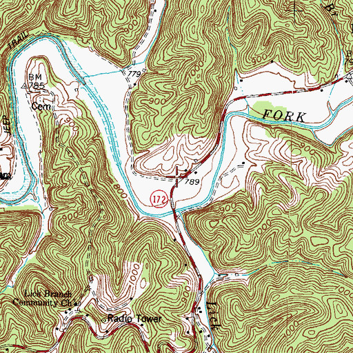 Topographic Map of Goodsey Post Office (historical), KY