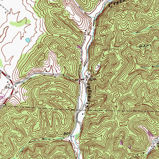 Topographic Map of Henry Post Office, KY
