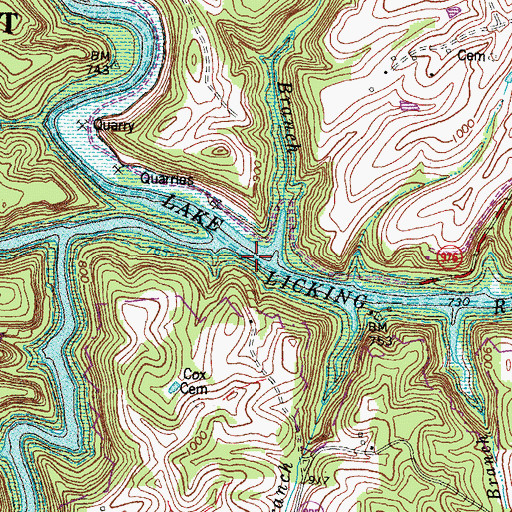 Topographic Map of Kellancey Post Office (historical), KY