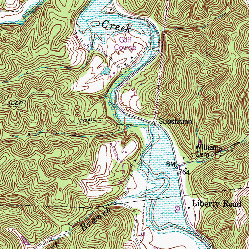 Topographic Map of Lemon Post Office (historical), KY