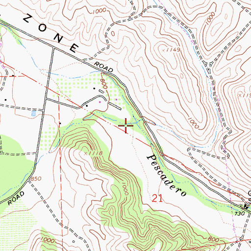 Topographic Map of Thompson Creek, CA