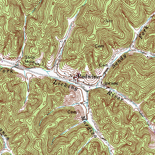 Topographic Map of Loveland Post Office (historical), KY