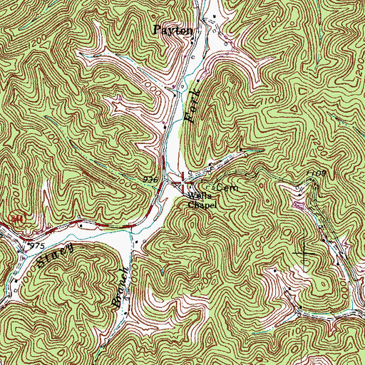 Topographic Map of Payton Post Office (historical), KY