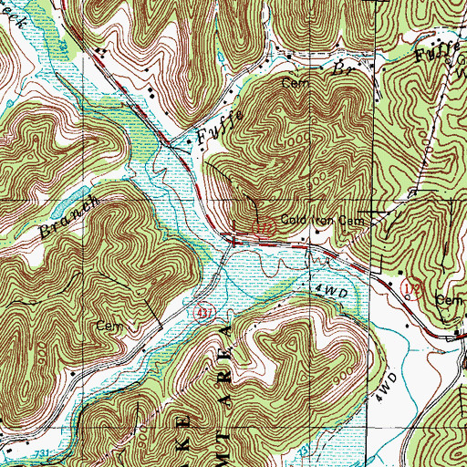 Topographic Map of Relief Post Office (historical), KY