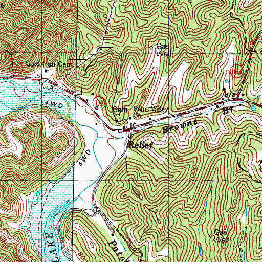 Topographic Map of Relief Post Office (historical), KY