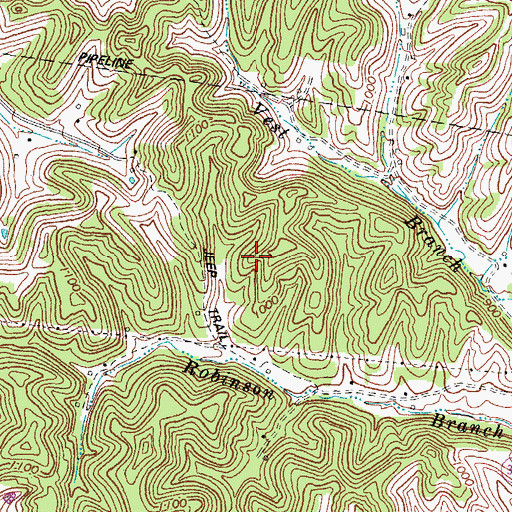Topographic Map of Swetnam Post Office (historical), KY