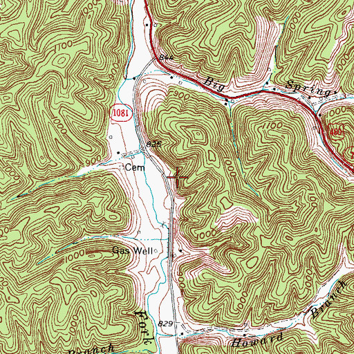 Topographic Map of Williams Post Office (historical), KY