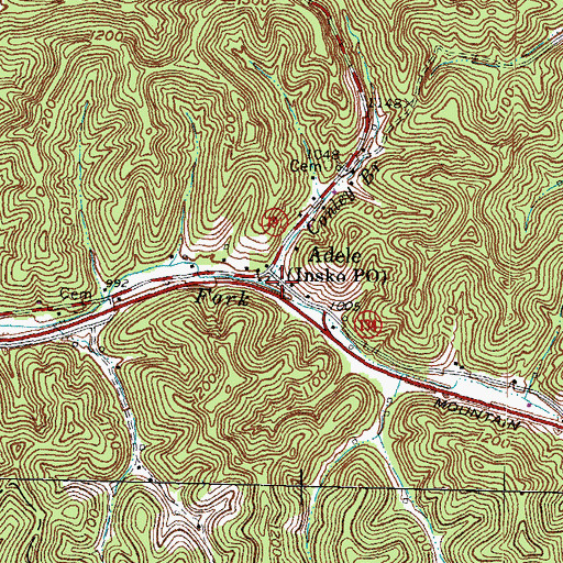Topographic Map of Adele School (historical), KY